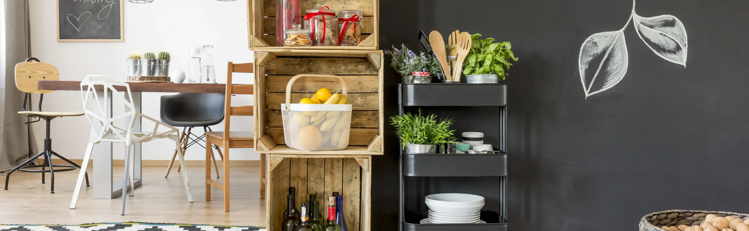 Organized pantry in dining hall